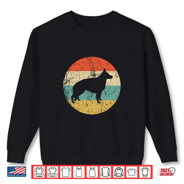 Sweatshirt German Shepherd Retro Professional Minimalist Modern Graphic Hoodie