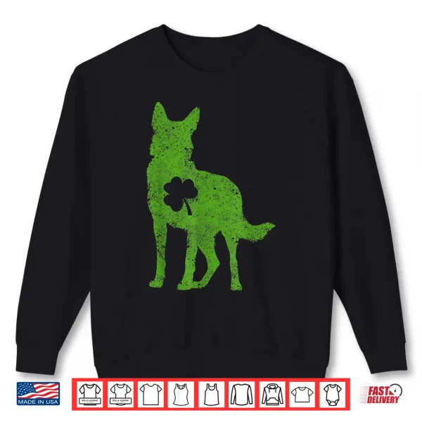 Sweatshirt German Shepherd St Patricks Day Men Dog Shamrock Shirt