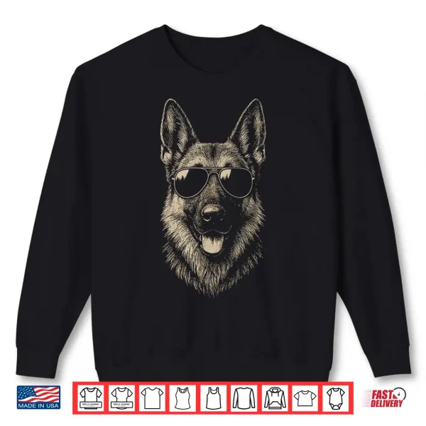 Sweatshirt German Shepherd Sunglasses Shirt