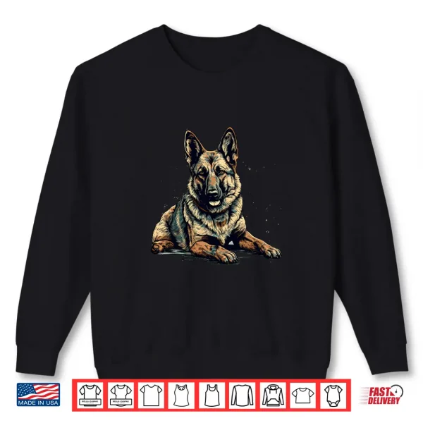 Sweatshirt German Shepherd artwork Pet Owners and Dog Lovers Shirt