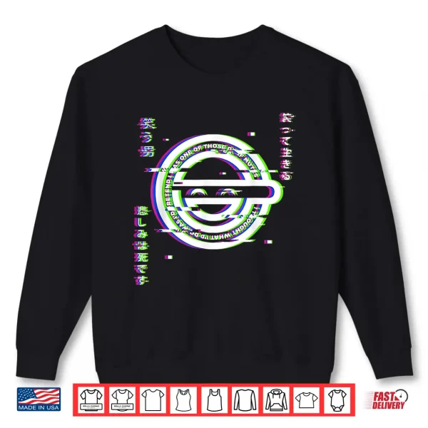 Sweatshirt Ghost Hacker Laughing Japanese Man Anime and Manga Otaku Shirt