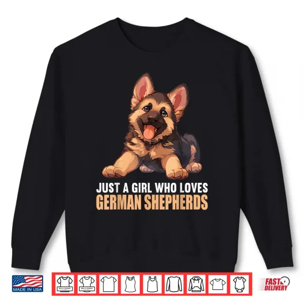 Sweatshirt Girl Who Loves German Shepherds German Shepherd Shirt