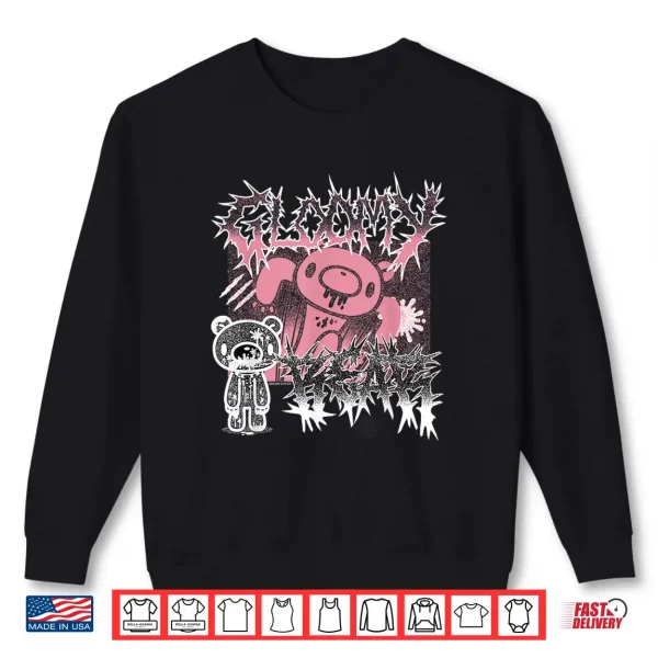 Sweatshirt Gloomy Bear The Naughty Grizzly Metal Band Text Anime Manga Shirt