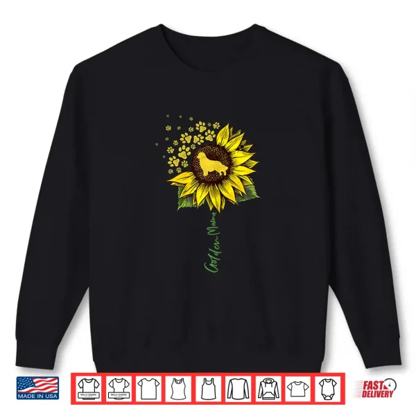 Sweatshirt Golden Mom Sunflower Golden Retriever Lover Gifts Dog Mama Shirt