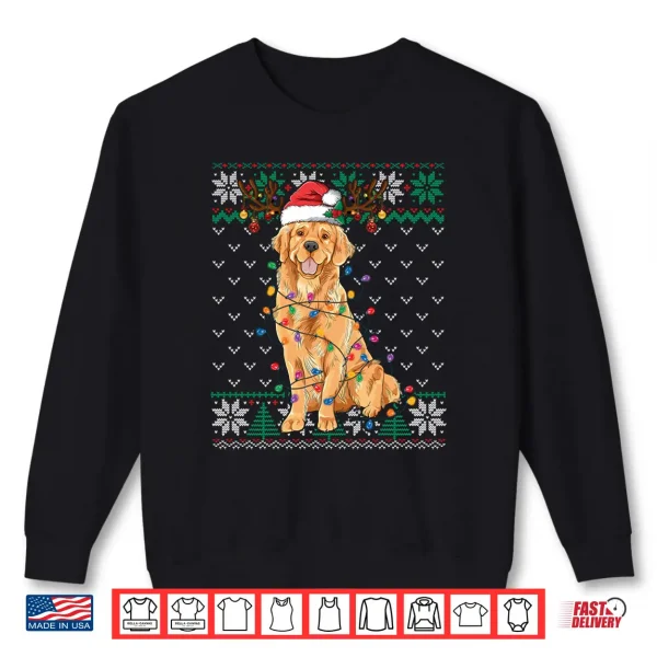 Sweatshirt Golden Retriever Christmas Ugly Sweater Funny Dog Lover Xmas Shirt
