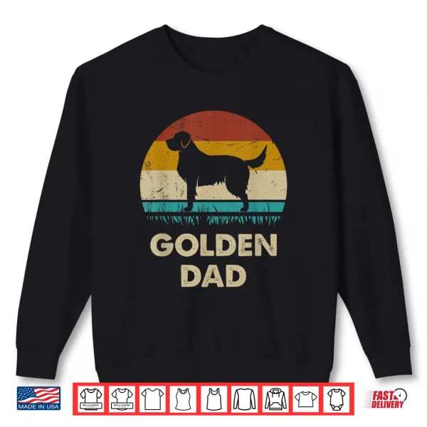 Sweatshirt Golden Retriever Dad Gift For Men Golden Dog Vintage Shirt