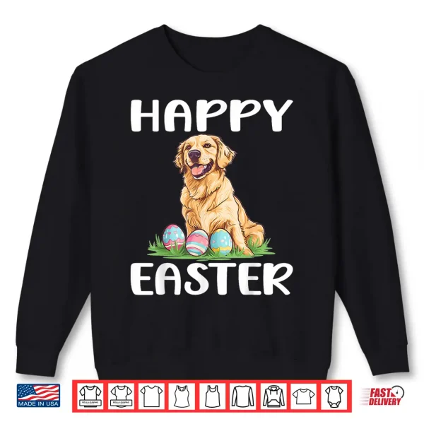 Sweatshirt Golden Retriever Dog Breed Happy Easter Professional Graphic Shirt