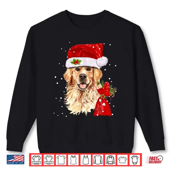 Sweatshirt Golden Retriever Dog Christmas Holiday Gift Shirt