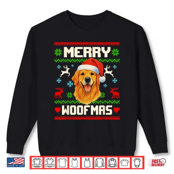 Sweatshirt Golden Retriever Dog Christmas Ugly Sweater Dog Lover Xmas Shirt