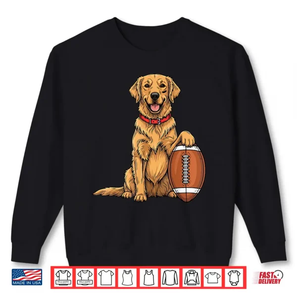 Sweatshirt Golden Retriever Dog Football Game Day Touchdown Season Shirt