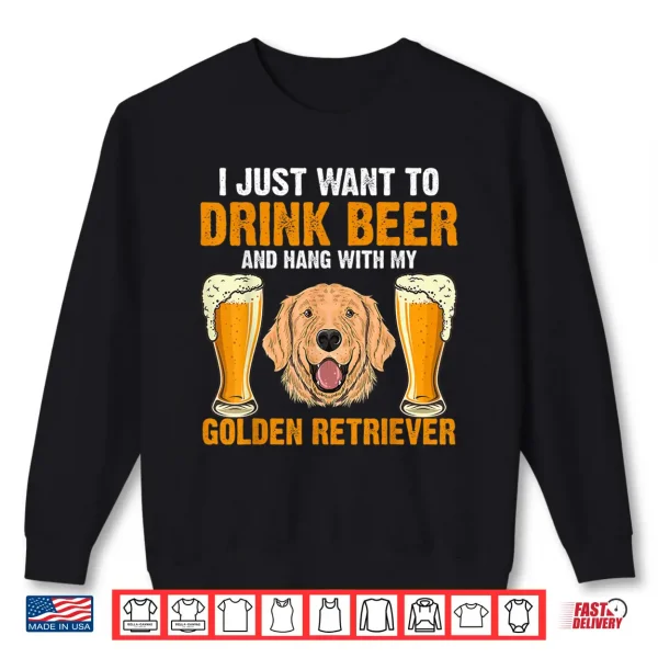 Sweatshirt Golden Retriever Dog Golden Retriever Beer Golden Retriever Shirt