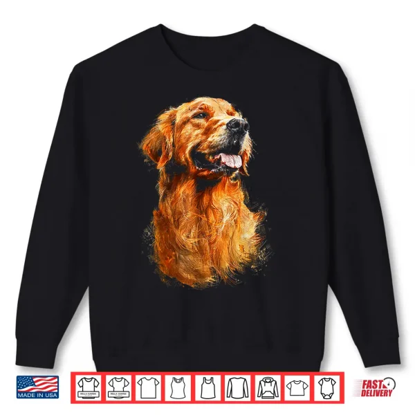 Sweatshirt Golden Retriever Dog Graphic Pet Artwork Golden Retriever Shirt