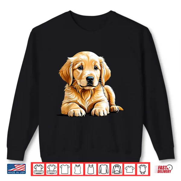 Sweatshirt Golden Retriever Dog Puppy Graphic Shirt