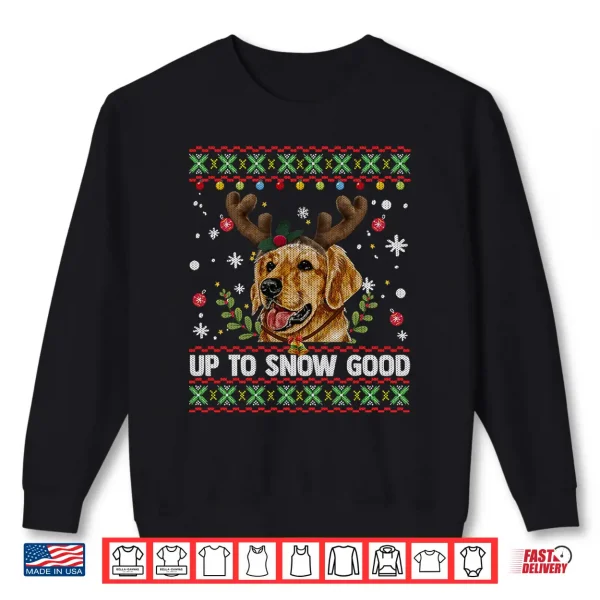 Sweatshirt Golden Retriever Dog Reindeer Christmas Gift Ugly Sweater Shirt