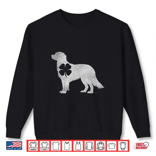 Sweatshirt Golden Retriever Dog Shamrock St Patricks Day Saint Paddys Shirt