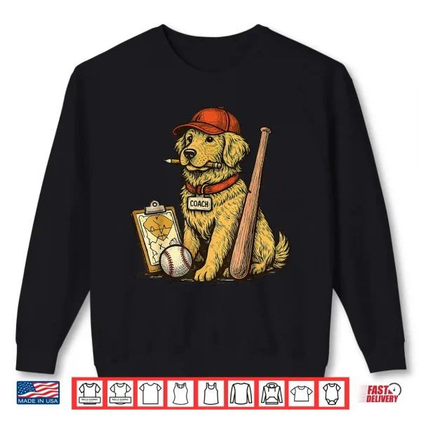 Sweatshirt Golden Retriever Dog Sports Baseball Game Day Touchdown Shirt