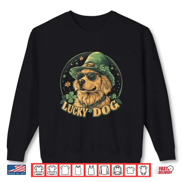 Sweatshirt Golden Retriever Dog St. Patricks Day Saint Paddys Irish Shirt