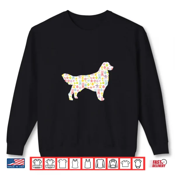 Sweatshirt Golden Retriever Easter Bunny Dog Silhouette Shirt