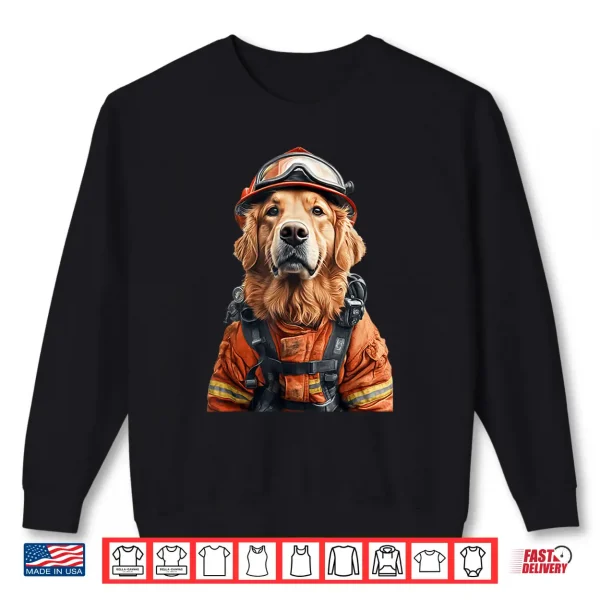 Sweatshirt Golden Retriever Firefighter Shirt