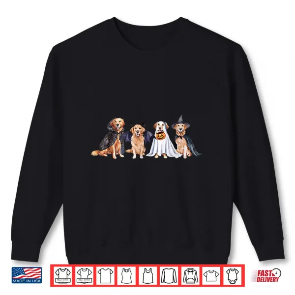 Sweatshirt Golden Retriever Ghost Dog Halloween Golden Retriever Witch Shirt