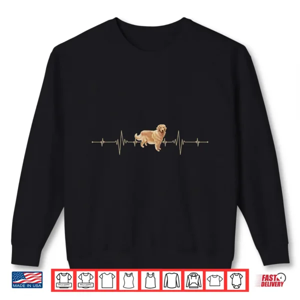 Sweatshirt Golden Retriever Heartbeat Dog Lover Shirt