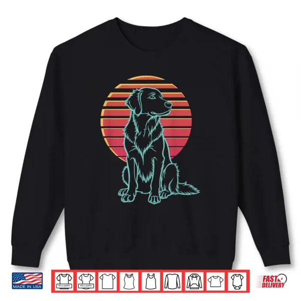 Sweatshirt Golden Retriever Lover Dog Owner Retro Synthwave 80s Shirt