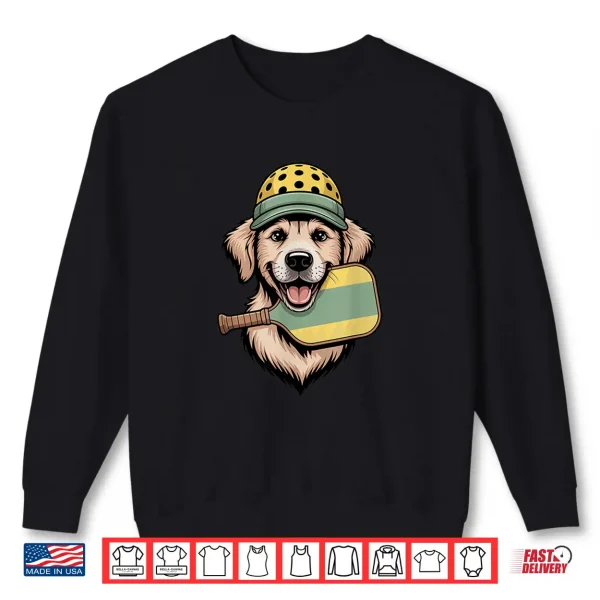 Sweatshirt Golden Retriever Pickleball Dog Paddle Shirt