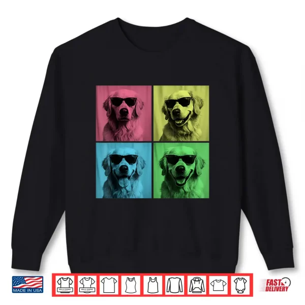 Sweatshirt Golden Retriever Pop Art Funny Golden Dog Lover Photo Booth Shirt