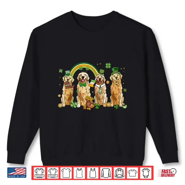 Sweatshirt Golden Retriever St Patricks Day Shamrock Golden Dog Mom Shirt