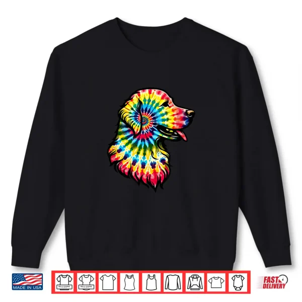 Sweatshirt Golden Retriever Tie Dye Hippie Dog Lover Shirt