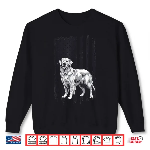 Sweatshirt Golden Retriever USA Flag Shirt