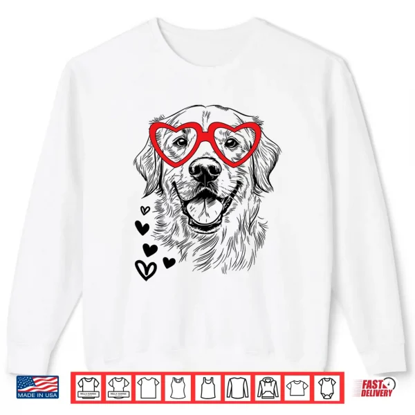 Sweatshirt Golden Retriever Valentines Day Dog Pet Lover Shirt