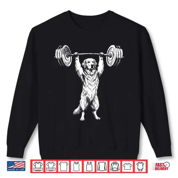 Sweatshirt Golden Retriever Weightlifting Shirt