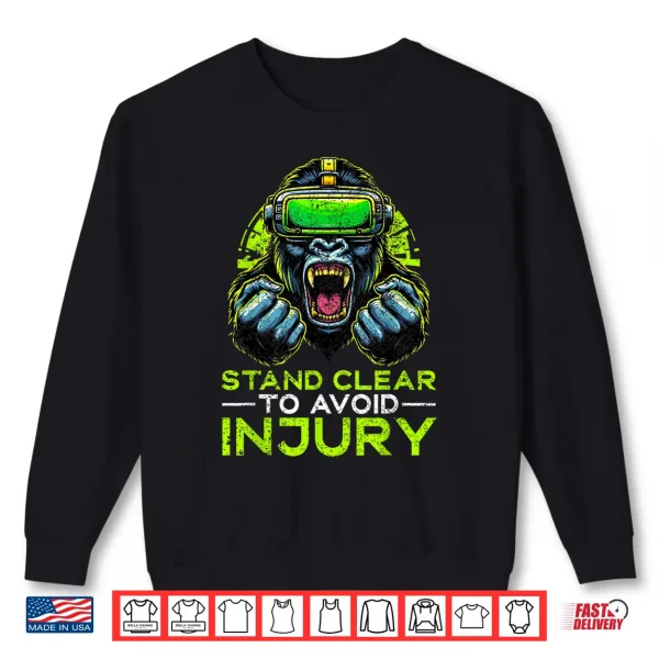 Sweatshirt Gorilla VR Gamer Virtual Reality Headset Monkeys Shirt