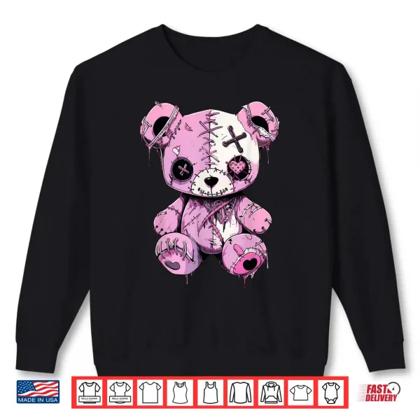 Sweatshirt Goth Teddy Bear Goth Graphic Shirt Anime Kawaii Shirt