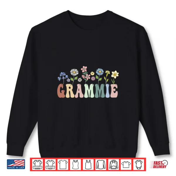 Sweatshirt Grammie Gifts Women Wildflower Floral Design Grammie Shirt