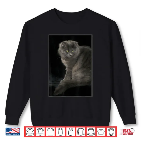 Sweatshirt Gray Cat Grey Ragdoll Cat Kitten Cute Graphic Tee Gift Ideas Shirt