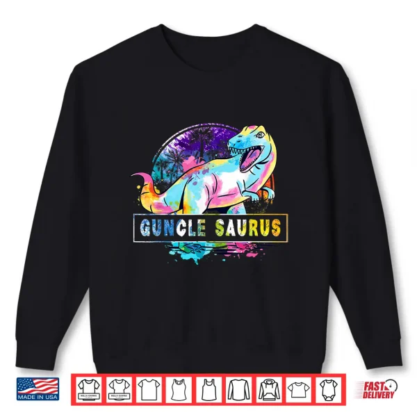 Guncle Saurus Dinosaur T Rex Rainbow Pride Color Gay Uncle Shirt 2 Sweatshirt Guncle Saurus Dinosaur T Rex Rainbow Pride Color Gay Uncle Shirt