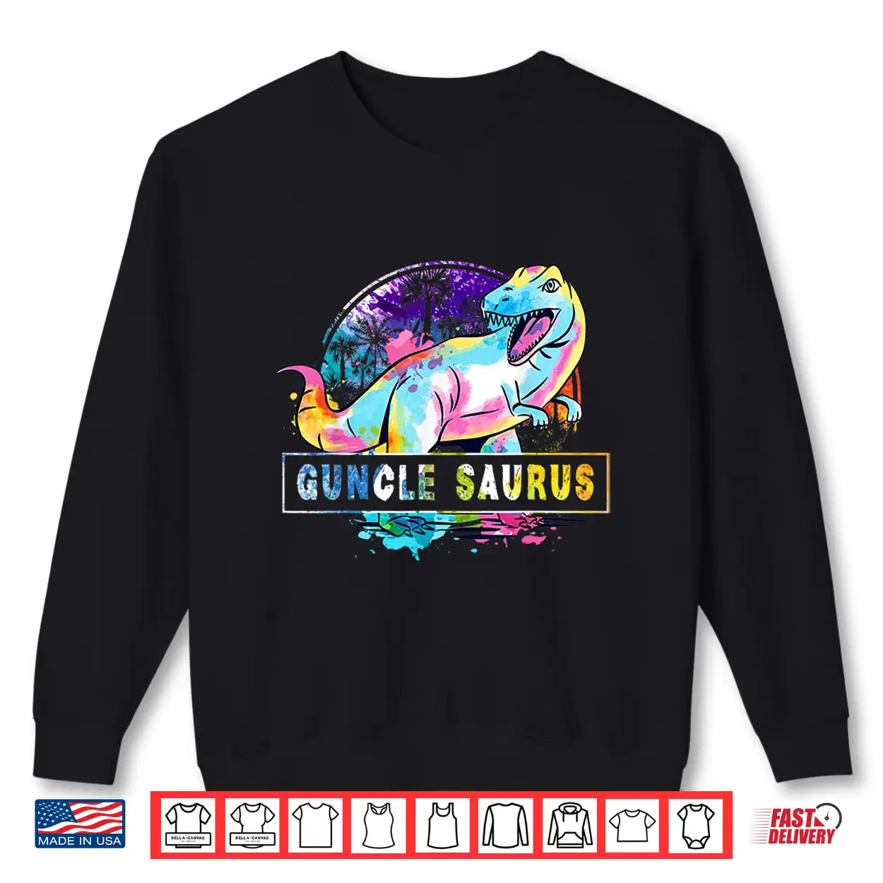 Guncle Saurus Dinosaur T Rex Rainbow Pride Color Gay Uncle Shirt Guncle Saurus Dinosaur T Rex Rainbow Pride Color Gay Uncle Shirt