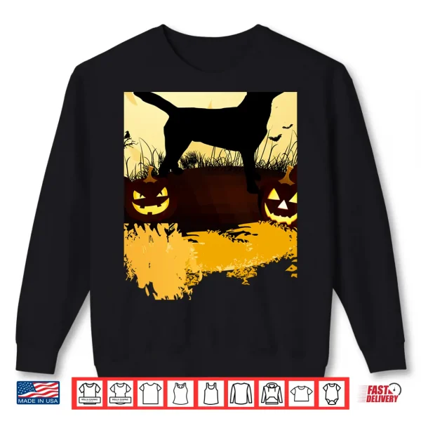 Sweatshirt Halloween Labrador Retriever Shirt Dog Pumpkin Bat Shirt