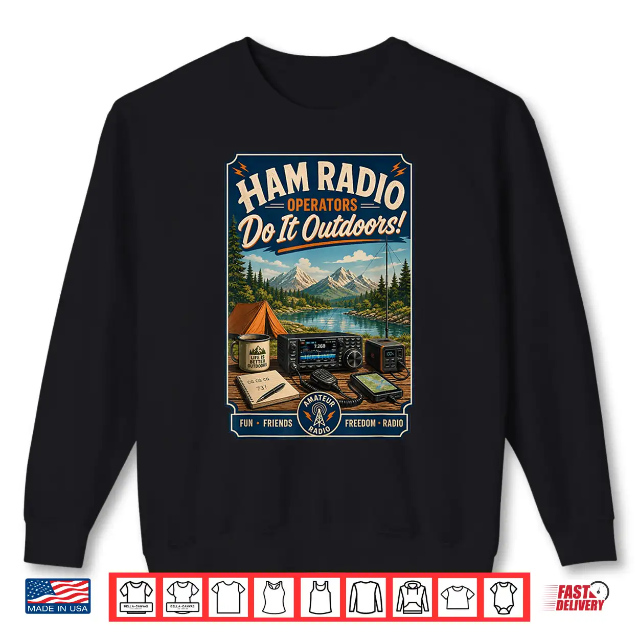 Ham Radio Operators Do It Outdoors Camping Design Shirt Ham Radio Operators Do It Outdoors Camping Design Shirt