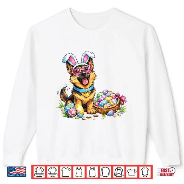 Sweatshirt Happy German Shepherd Easter Bunny Dog Egg Hunt Shirt