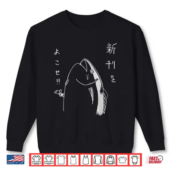 Sweatshirt Harajuku Fish Japanese Anime and Manga Design T Shirt