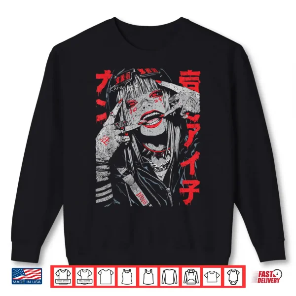 Sweatshirt Harajuku Streetwear Cyberpunk Aesthetic Techwear Anime Manga Shirt