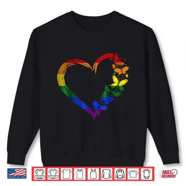 Sweatshirt Heart Love LGBT Gay Lesbian Pride Month Shirt
