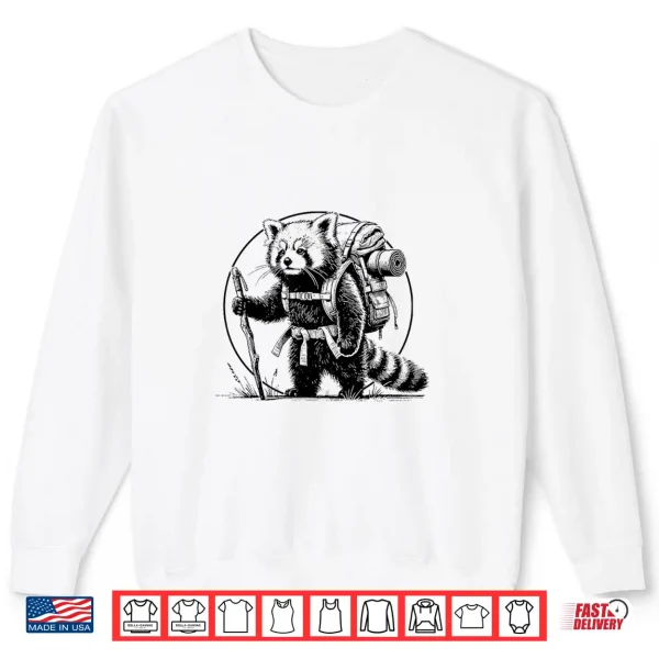 Sweatshirt Hiking Red Panda Backpacking Animals Funny Cottagecore Shirt