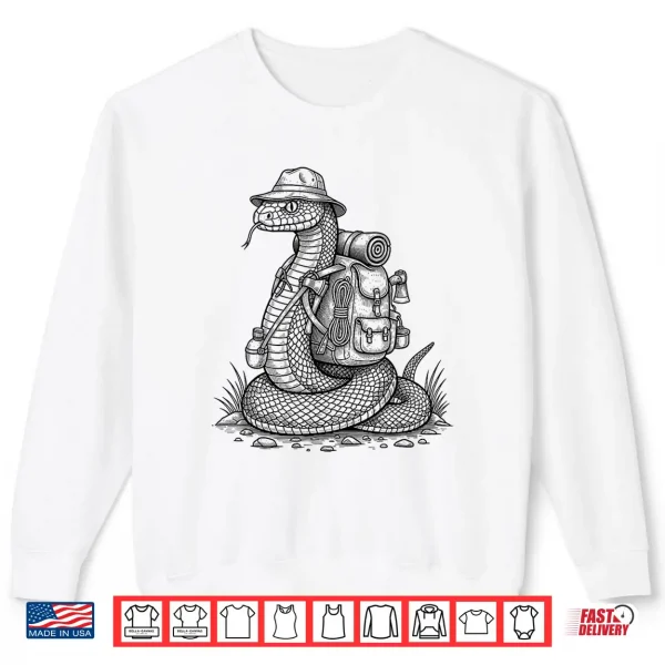 Sweatshirt Hiking Snake Backpacking Animals Funny Cottagecore Reptile Shirt