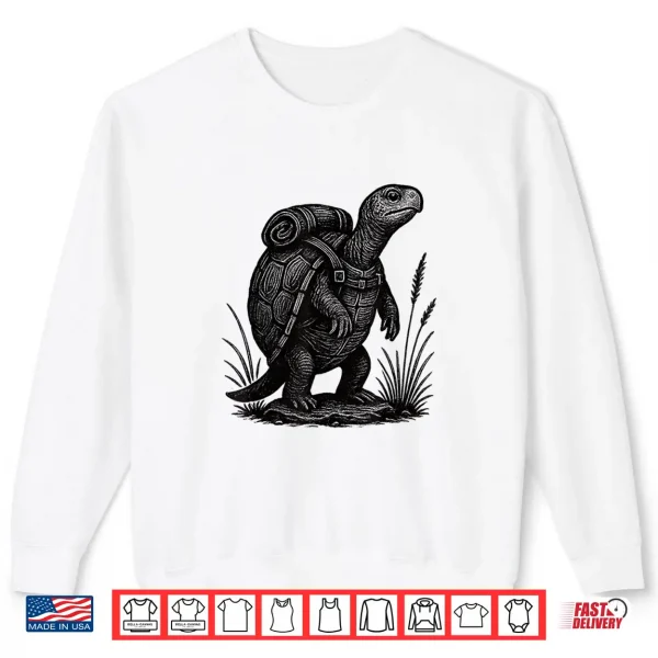 Sweatshirt Hiking Turtle Backpacking Animals Funny Cottagecore Reptile Shirt
