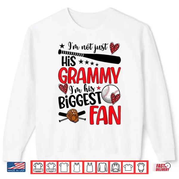 Sweatshirt His Biggest Fan Baseball Grammy Of A Baseball Player Grammy Shirt