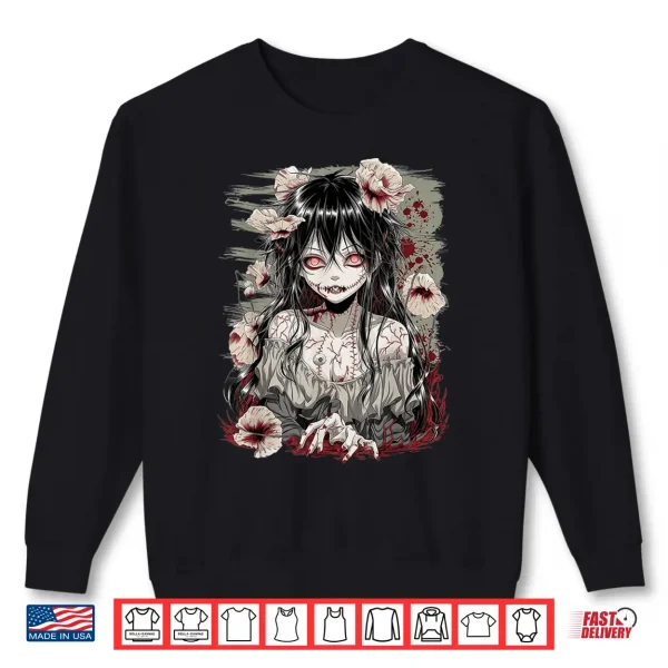 Sweatshirt Horror Anime Girl Manga Creepy Japanese Kawaii Aesthetic Shirt